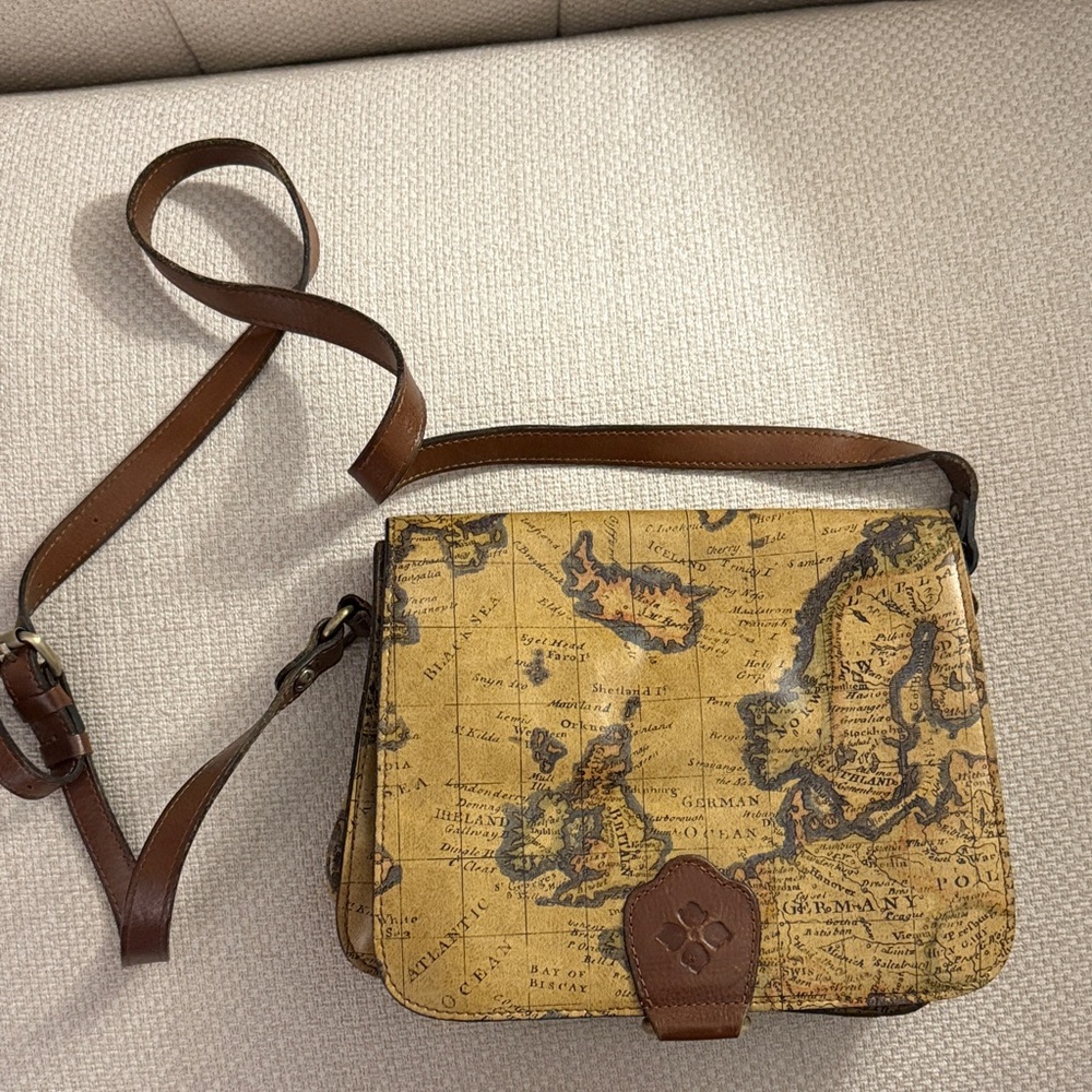 Patricia Nash Brown and Tan Crossbody Bag